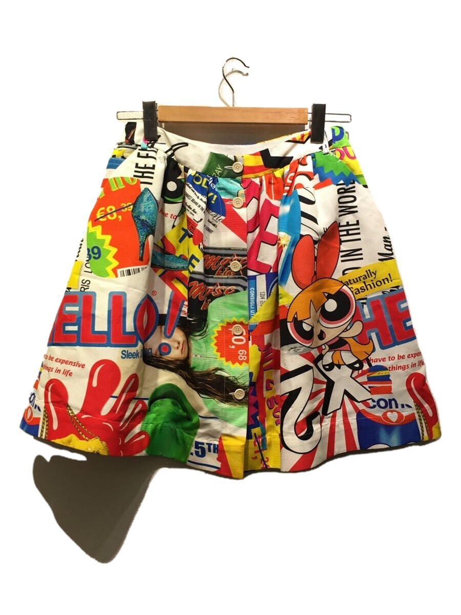 MOSCHINO◇スカート/-/コットン/マルチカラー/総柄/パワーパフガールズ