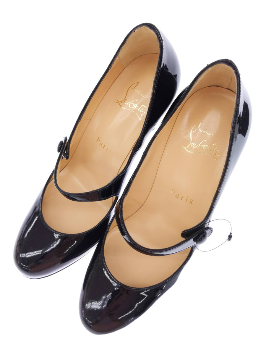 数量は多】 美品 Christian Louboutin メリージェーンパテントパンプス