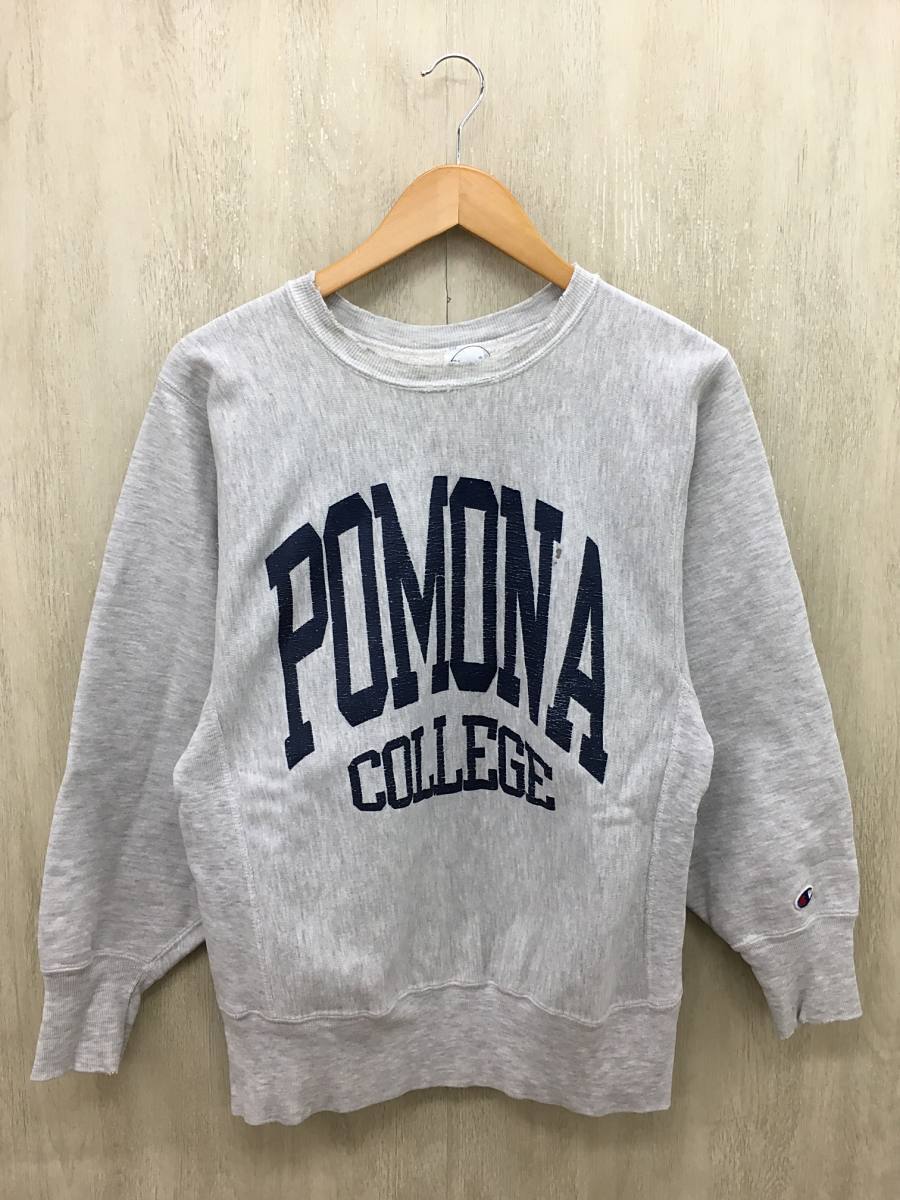 Champion◆90s/REVERSE WEAVE/スウェット/USA製/POMONA COLLEGE/ラバー2段プリント