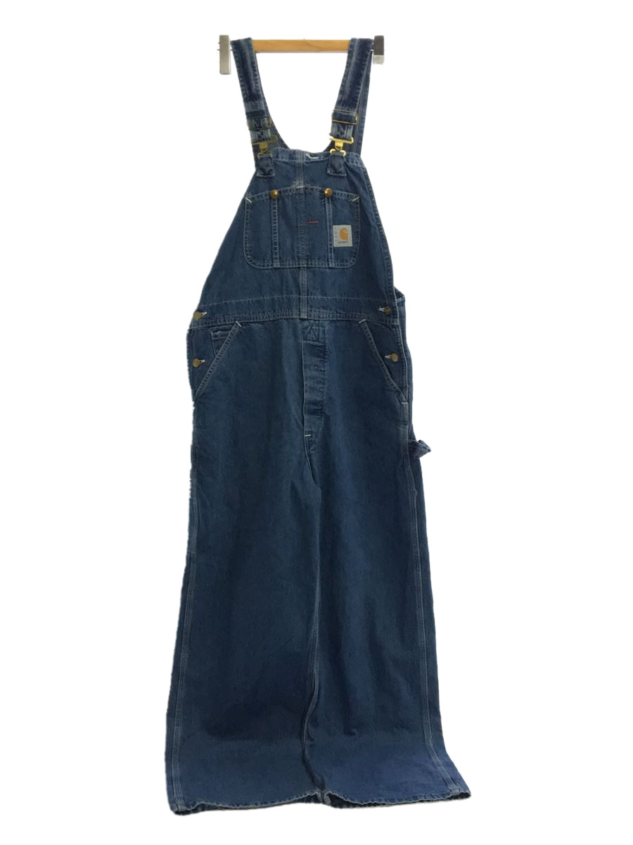 Carhartt◆オーバーオール/34/コットン/ブルー/R07DST/Washed Denim Bib Overall/USA製