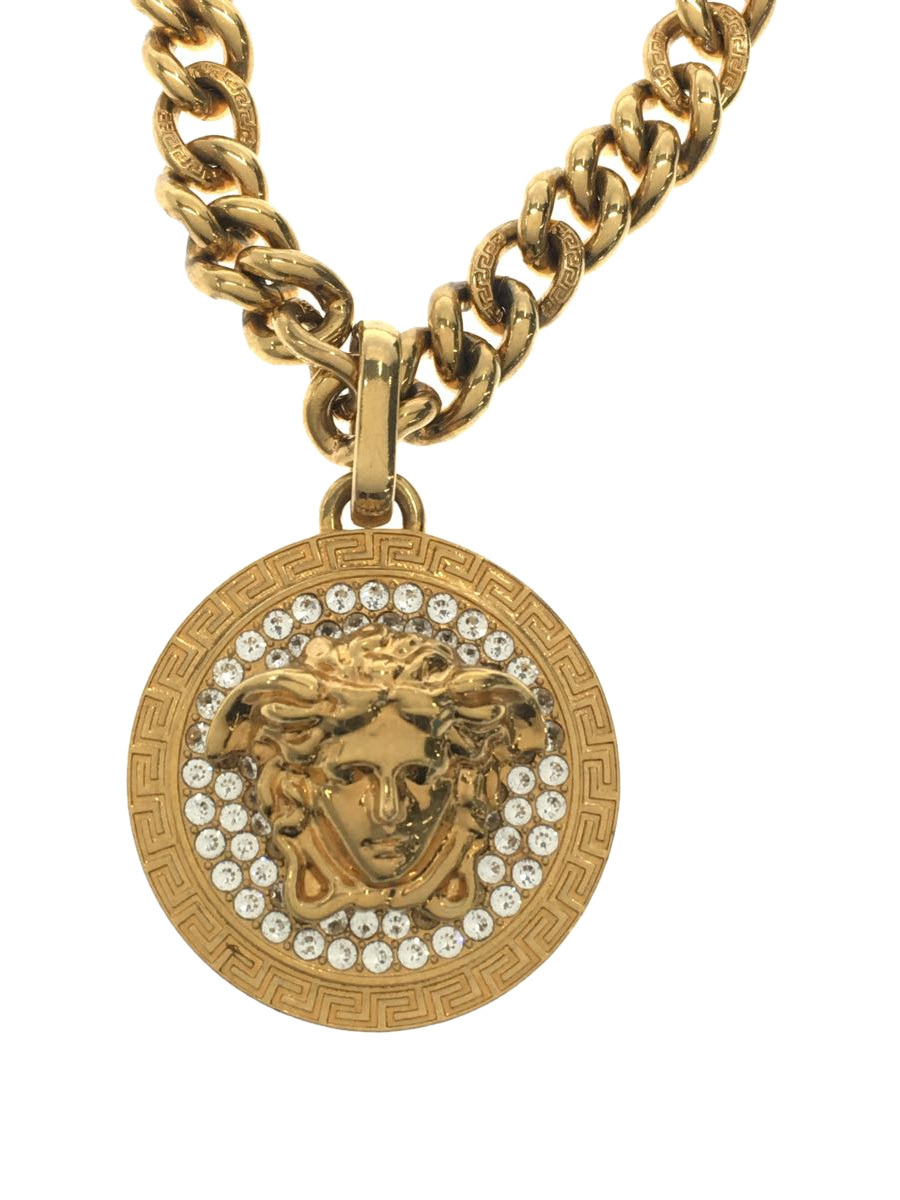 VERSACE◇ネックレス/-/GLD/トップ有/メンズ/メデューサ/ライン