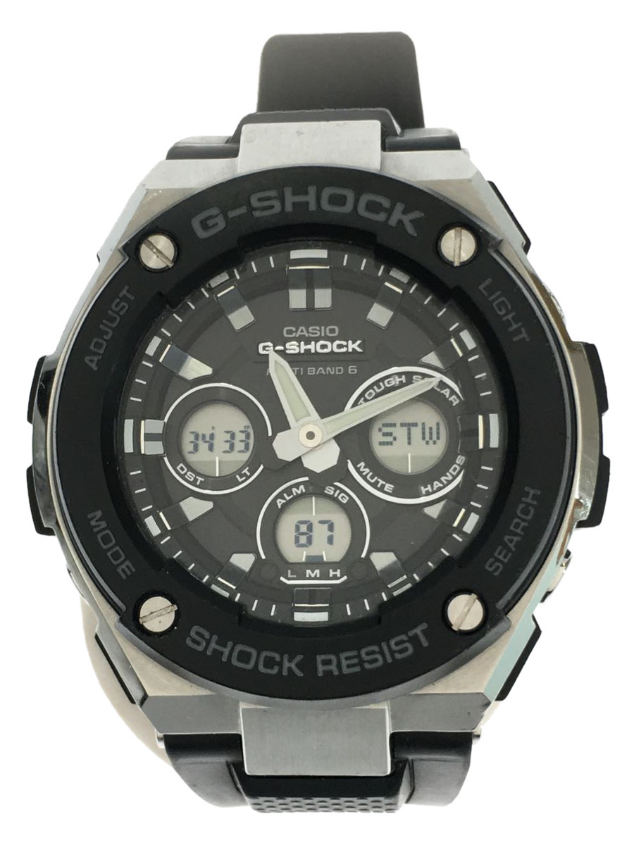 CASIO◇ソーラー腕時計・G-SHOCK/デジアナ/ラバー/BLK/GST-W300-1AJF/002A311H 