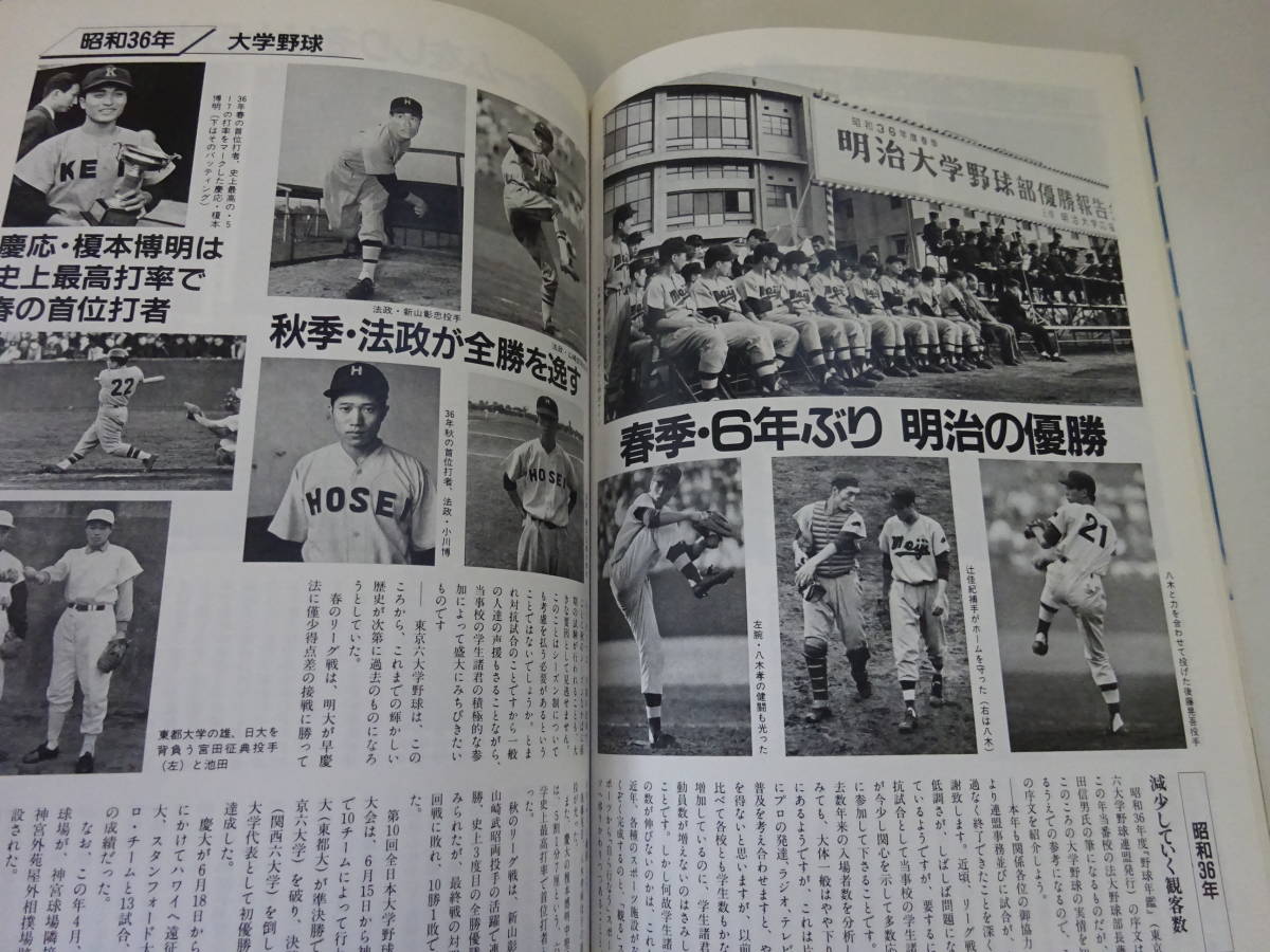 Q5Cω　別冊 週刊ベースボール 新年号 昭和61年 発行　1945〜1985 激動のスポーツ40年史③　大学・社会人野球 百花繚乱の時代_画像8