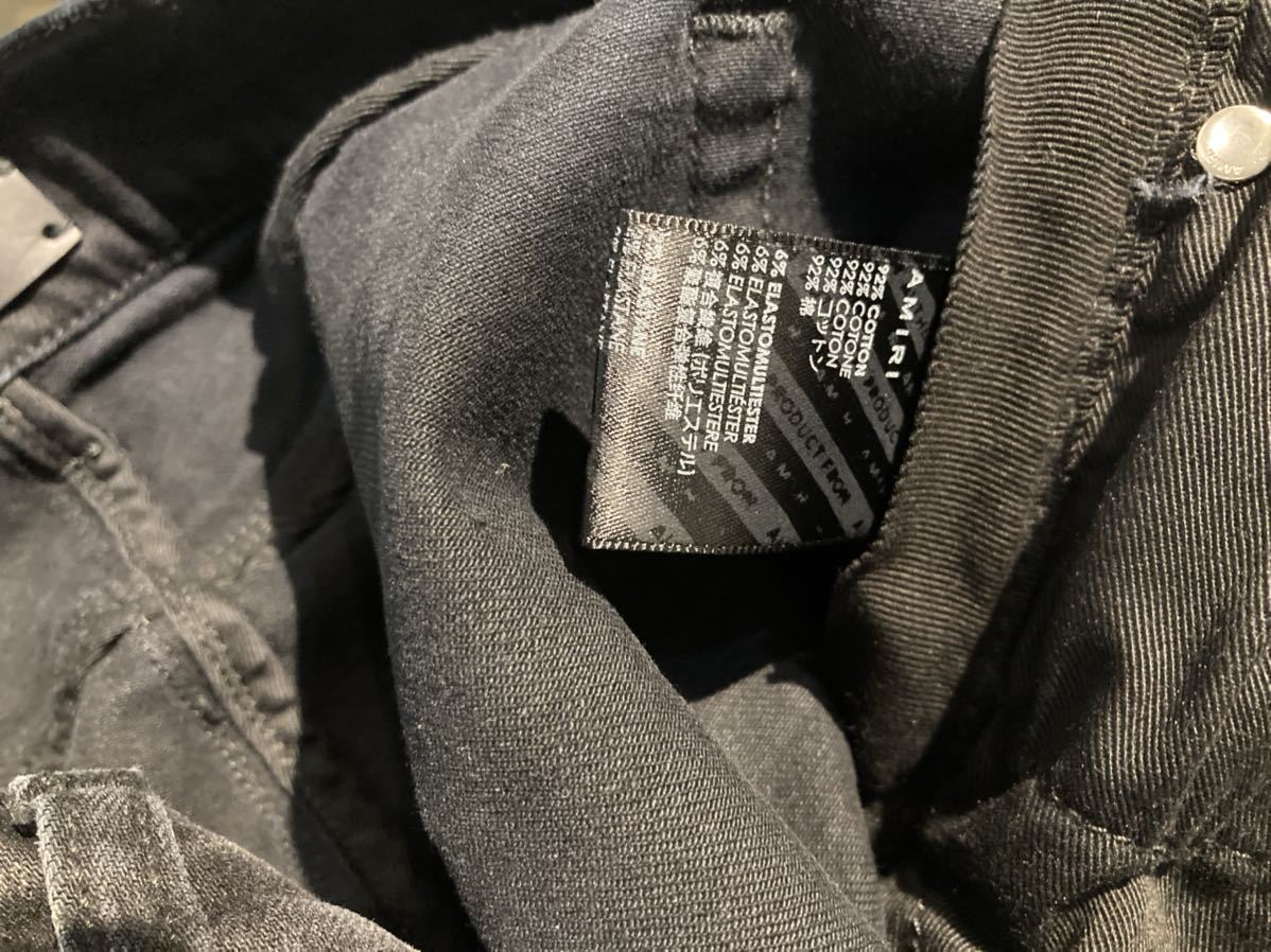 特別セール品】 AMIRI アミリ 新品 OLD ENGLISH LOGO JEAN ブラック