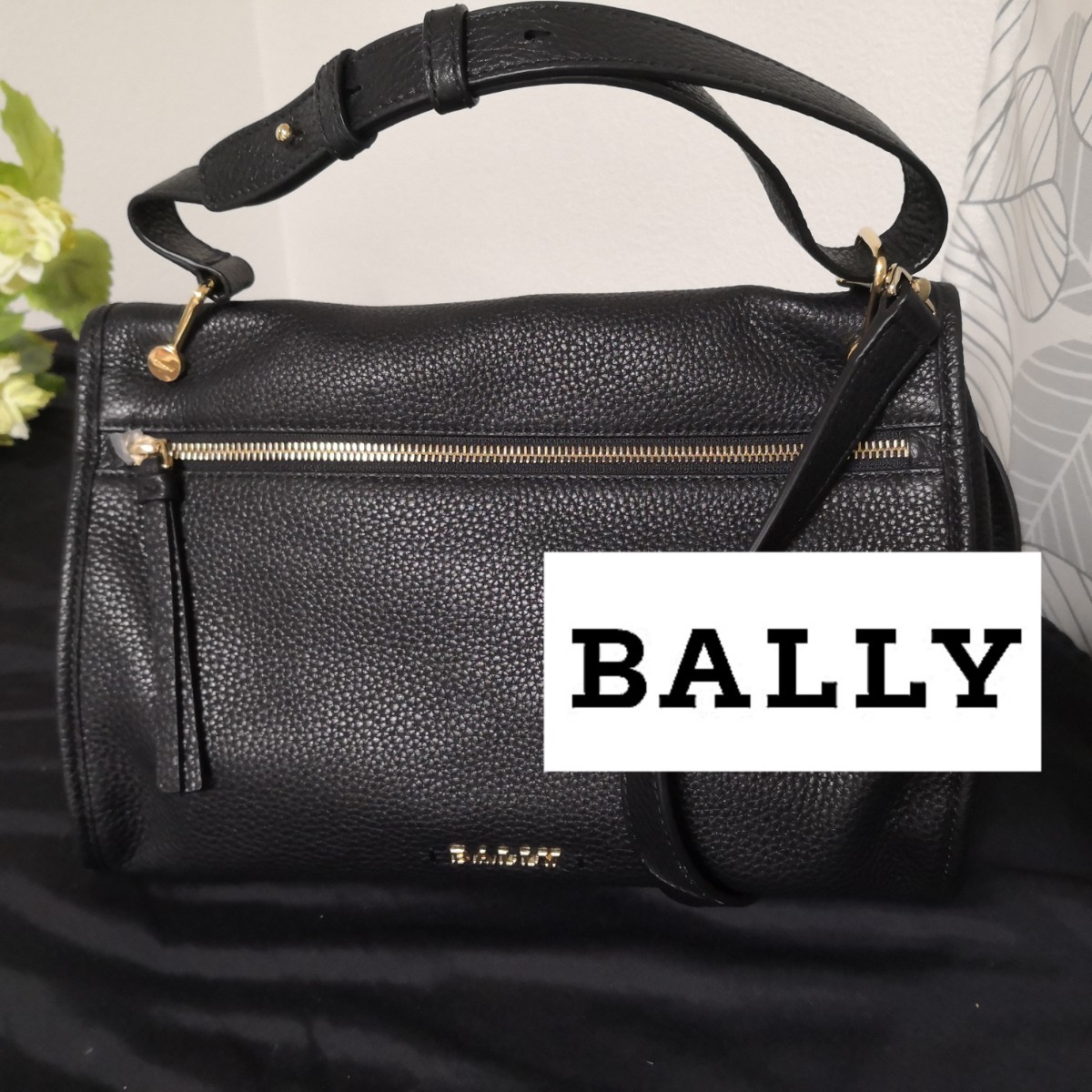 バリー BALLY BLOOM HOBO SMハンドバッグ ２Way ショルダーバッグ ブラック