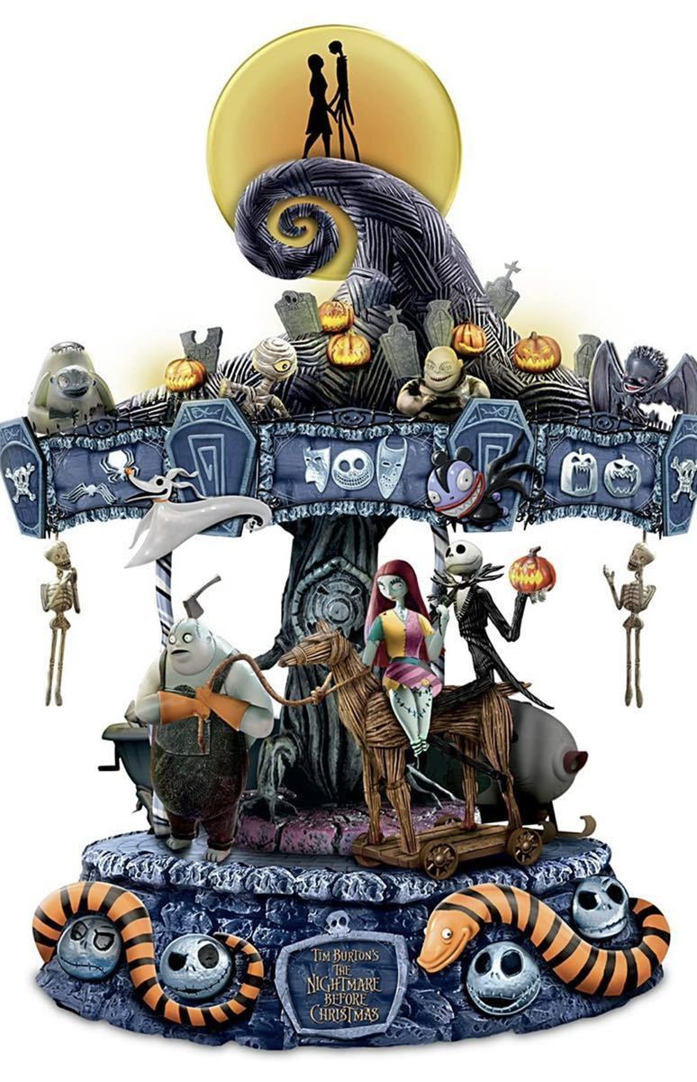 ほぼ新品 通電確認のみ Tim Burton's ナイトメアー・ビフォア・クリスマス ハロウィン 回転式カルーセル　ディズニー Disney アメリカ並行_画像1