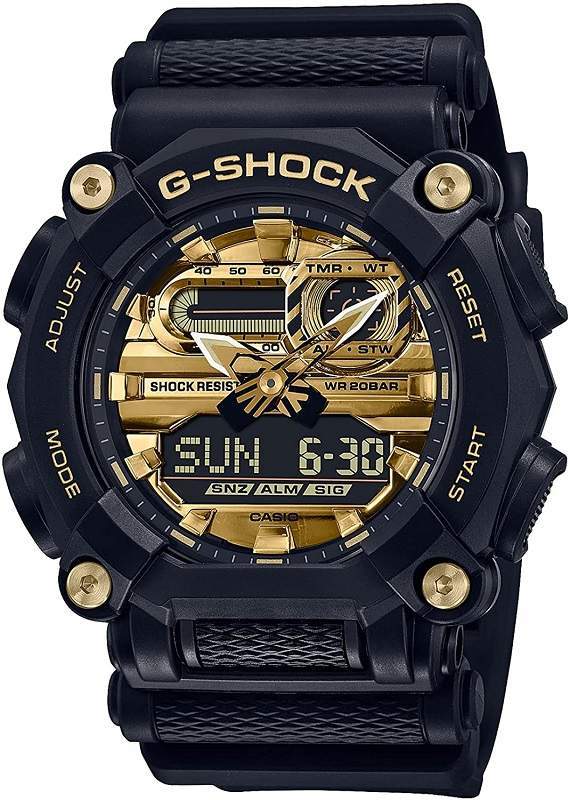 CASIO カシオ 腕時計 G-SHOCK　GA-900AG-1AJF デジアナ 20気圧防水 メンズ ブラック ゴールド_画像1