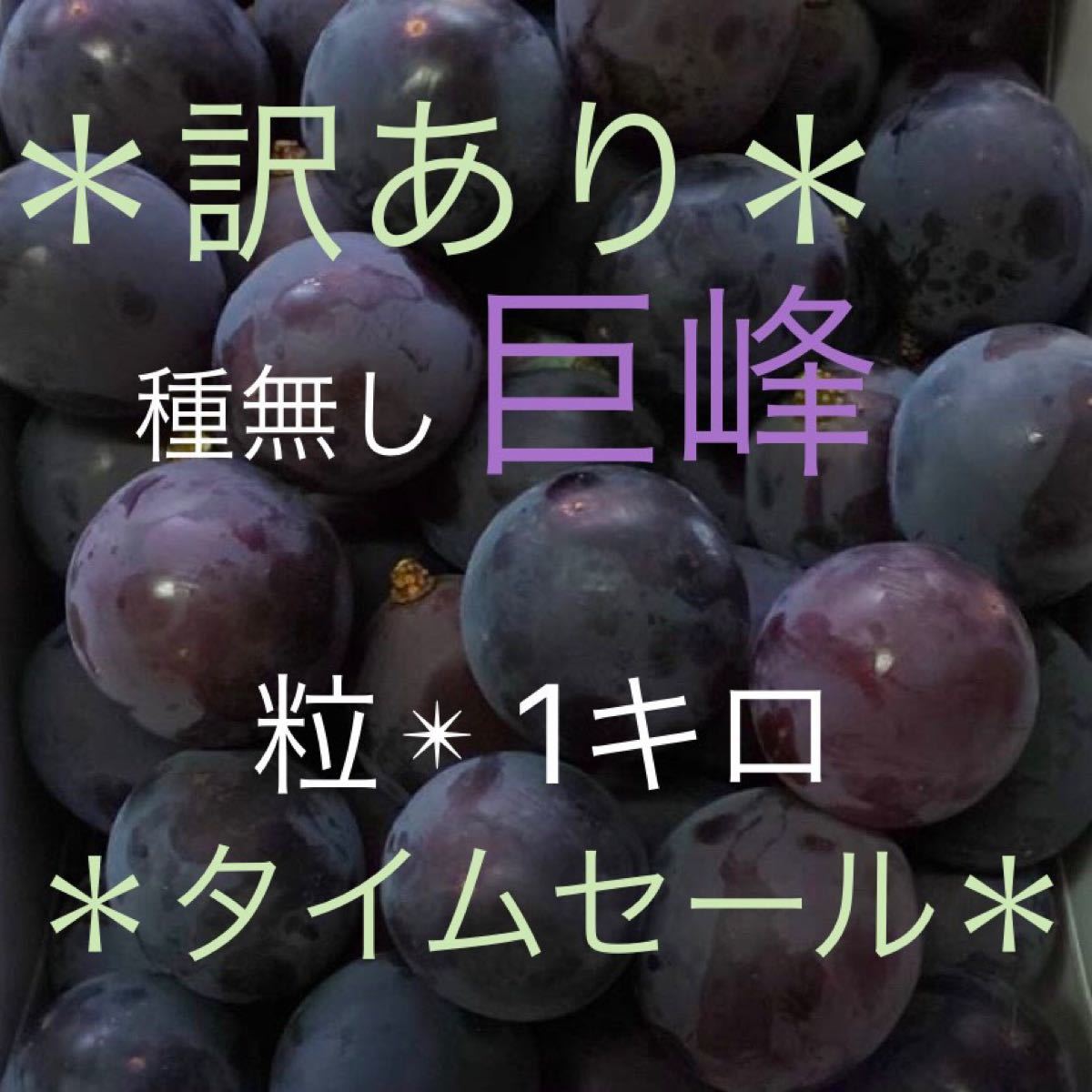 日本製 明日発送 訳あり種無し巨峰 1kg 粒 山梨県産