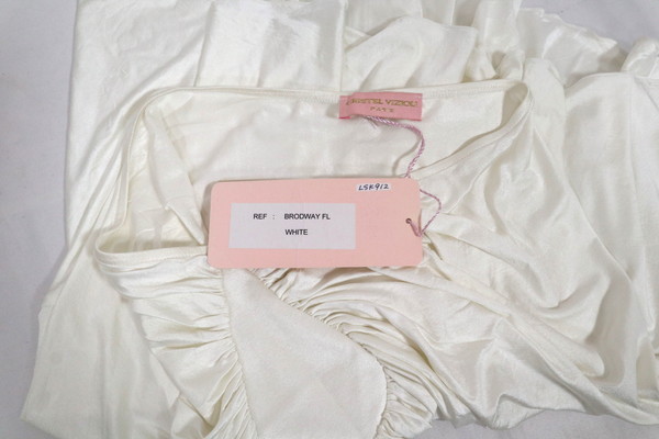 ＊訳あり新品 クリステルビジオリ CRISTEL VIZIOLI フランス製 フレア スカート ミニ丈 サイズ38(XS～S)(W59)ホワイトLSK912_画像8