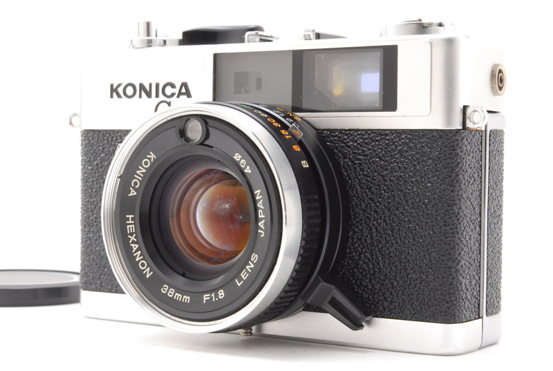 ☆動作良好☆Konica C35 FD 35mm Rangefinder w/Hexanon 38mm 1.8 コニカ レンジファインダー Film Camera #2082507