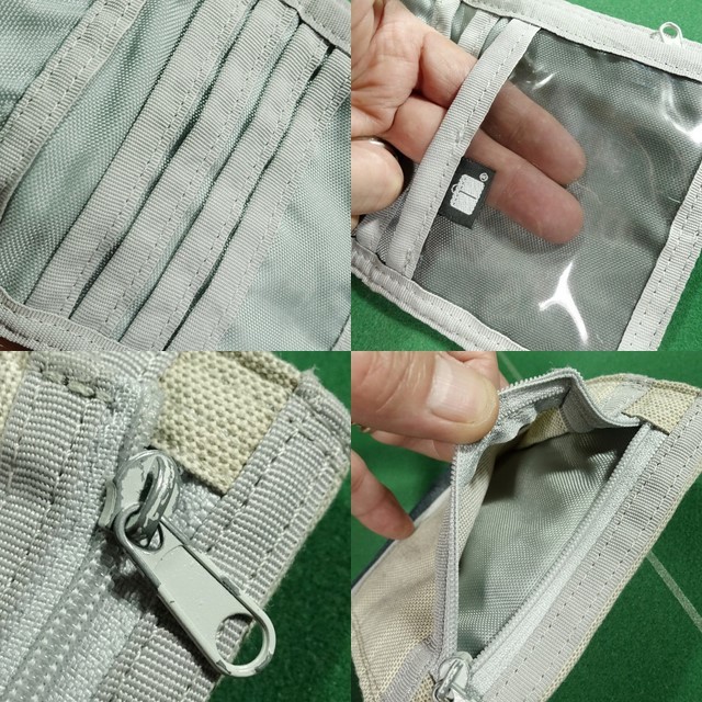 * Headporter sunbrella collaboration polyester canvas material 2. folding purse border beautiful goods!!!*