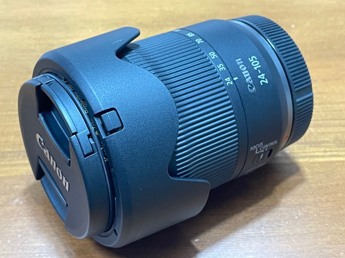 Canon RF24-105mm F4-7 1 IS STM 中古 美品 レンズフード付き キヤノン