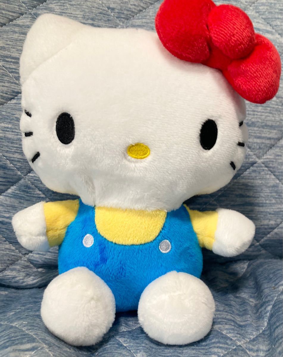 『美品』ハロー キティちゃん ぬいぐるみ フコク生命 約18cm サンリオ しっかり座る 硬め 人形 王道