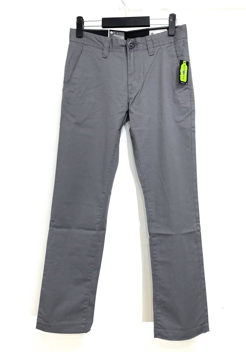 VOLCOM ボルコム A1131807CSR③ メンズ 32インチ チノパン モダンフィット ストレートパンツ Pants グレー色 ヴォルコム 新品即決 送料無料_画像2