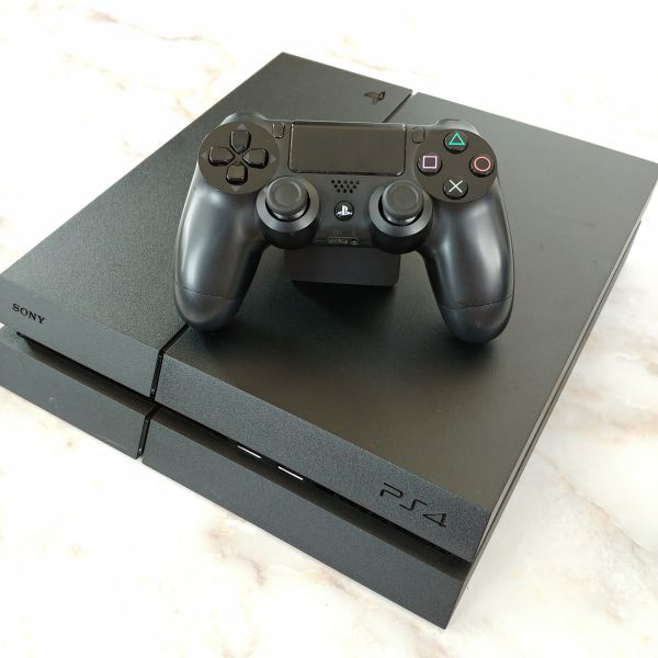 【☆動作確認済☆訳あり☆1円スタート☆】SONY ソニー PlayStation 4 PS4 プレステ CUH-1200A ジェットブラック 500GB 電源コード無 EN116_画像1