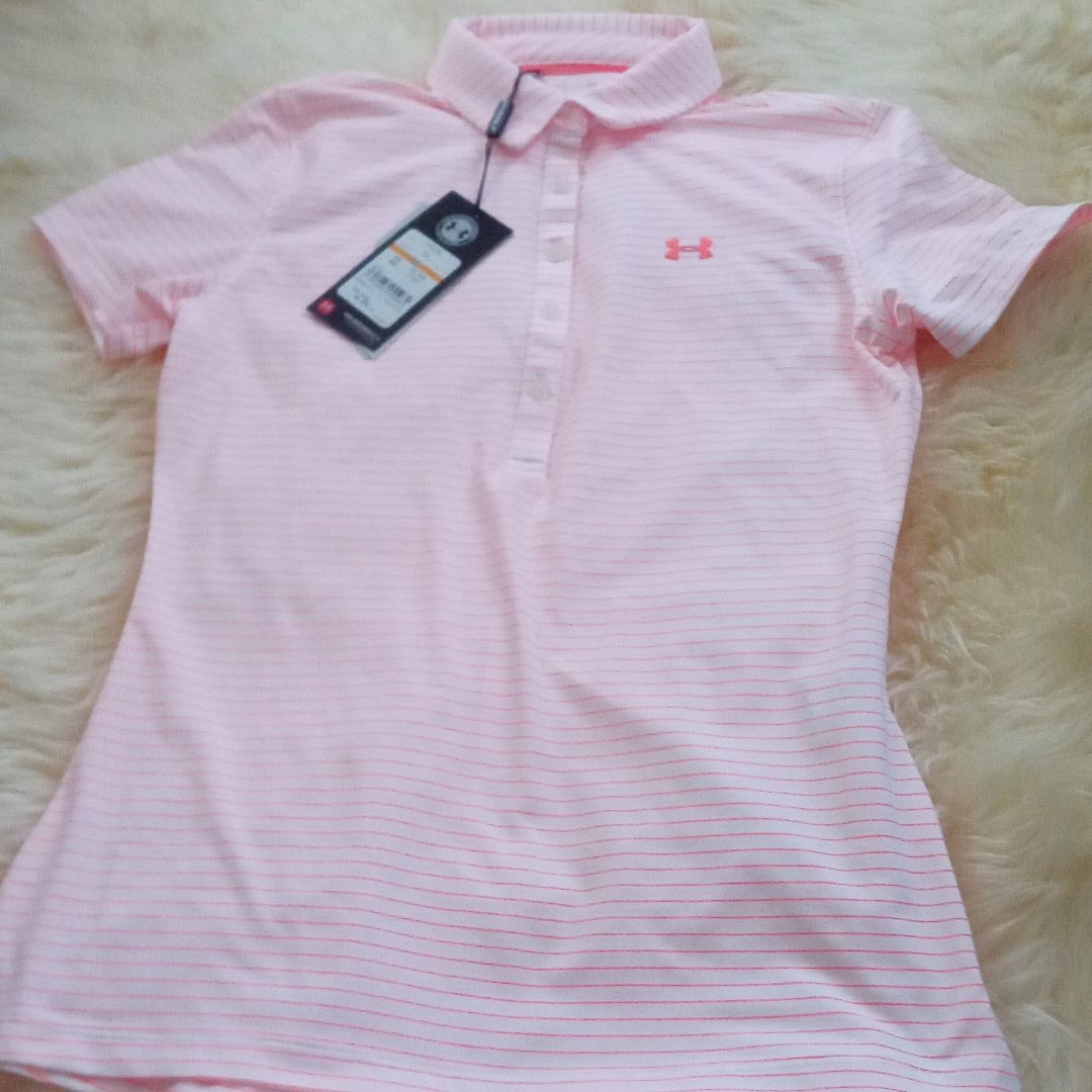 ④(新品未使用)アンダーアーマー　　　　　　　ゴルフ　半袖ポロシャツ　ヒートギア　　　　　　　紫外線プロテクト　サイズSM