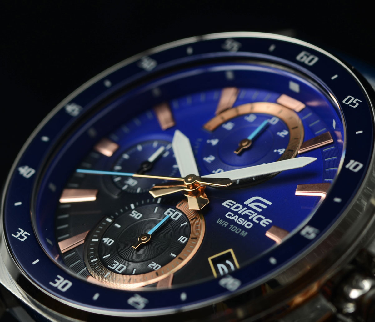 新品1円 カシオ逆輸入EDIFICE エディフィス 美しいブルー