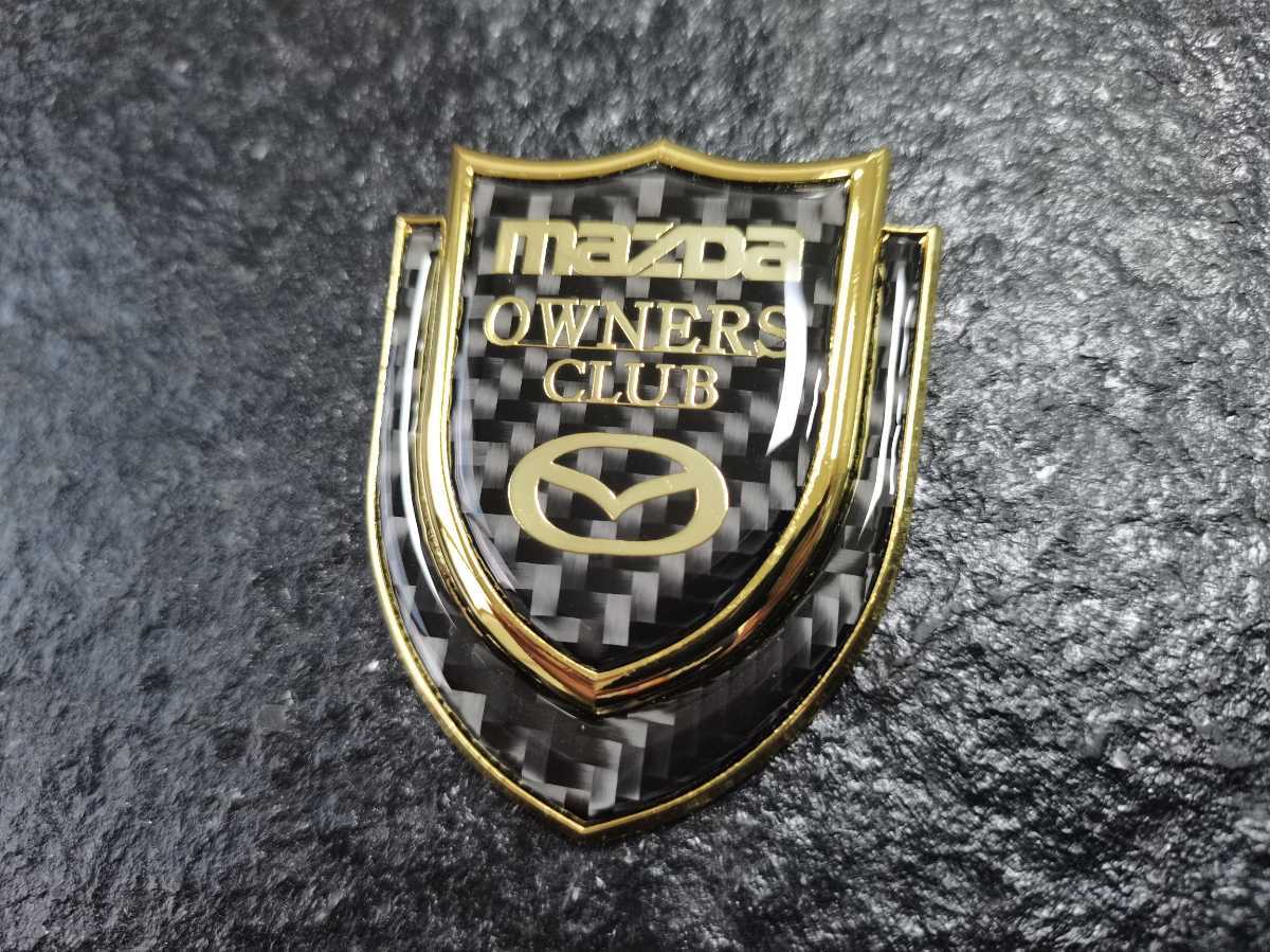 01* new goods * charcoal element fiber * Mazda * emblem badge sticker 