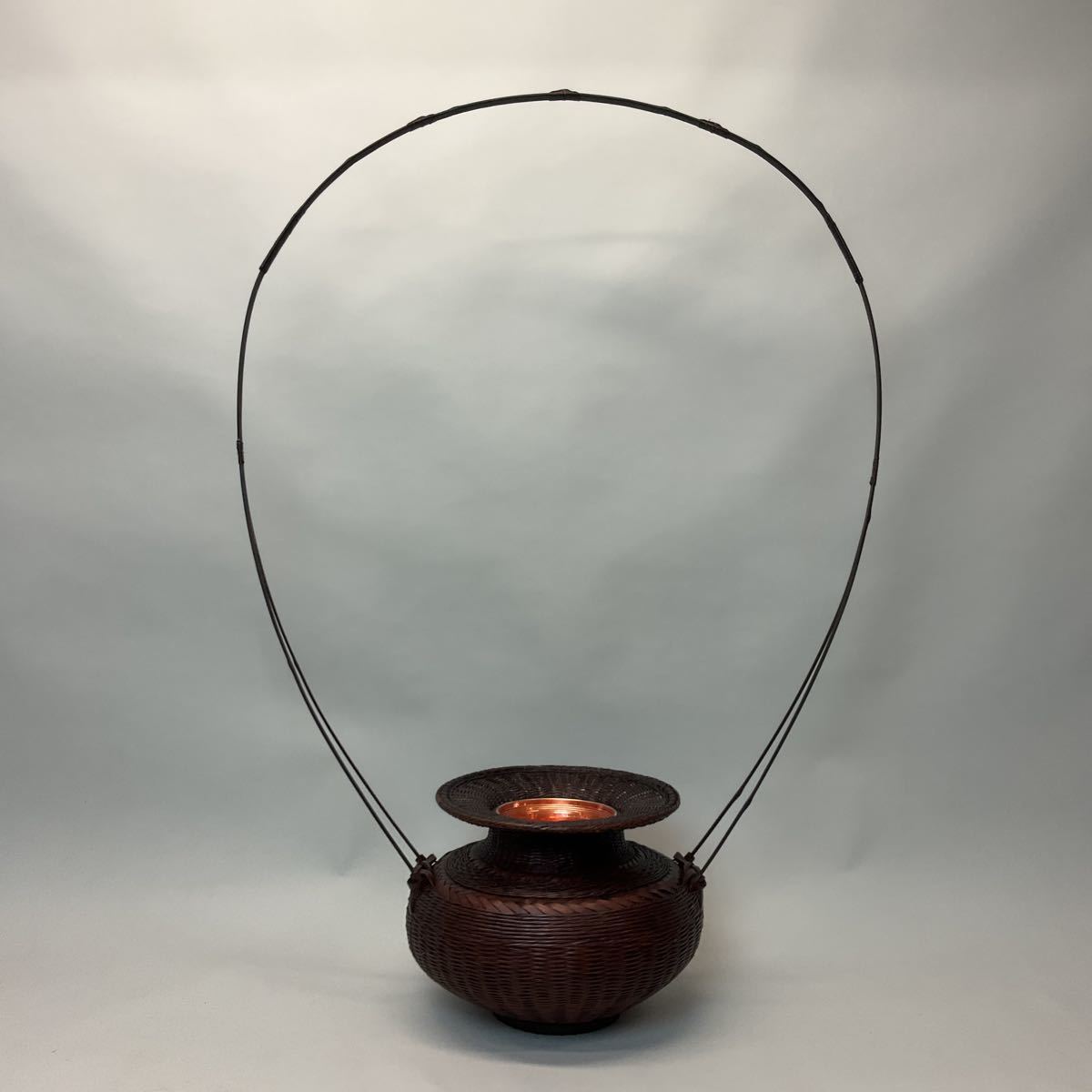 いけばな 池坊 ダルマ牡丹籠 籠花器 工芸品 いけばな 池坊 ダルマ牡丹籠 籠花器 工芸品
