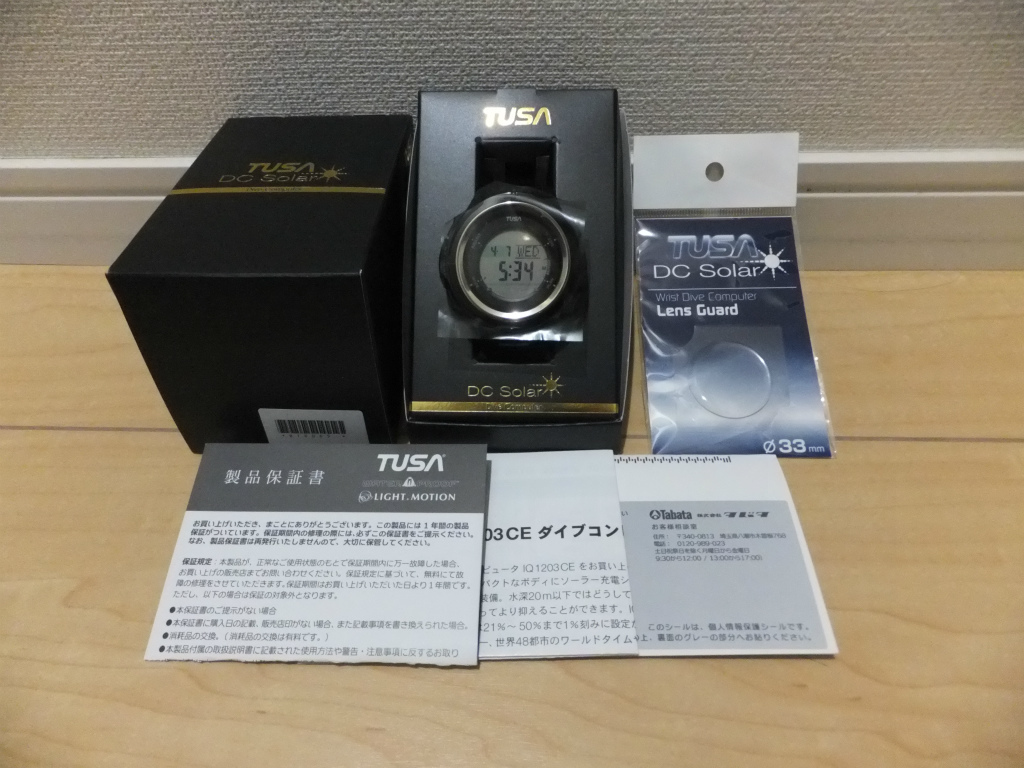 新品 TUSA ツサ IQ1203 ダイブコンピューター BKM ダイコン ソーラー