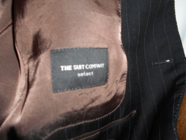 ザ　スーツ　カンパニー　THE SUIT　COMPANY　ワイドストライプ　セットアップ　上下　テーラードジャケット　パンツ　175-6　ブラック_画像4