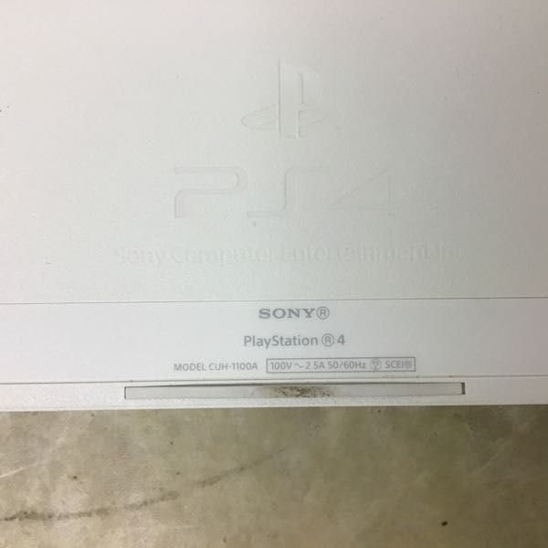 1円～ 箱無 動作確認済/初期化済 PS4 CUH-1100A 500GB グレイシャーホワイト 本体_画像3