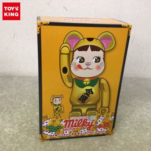 1円~ 未開封 BE@RBRICK ベアブリック 招き猫 ペコちゃん 金運