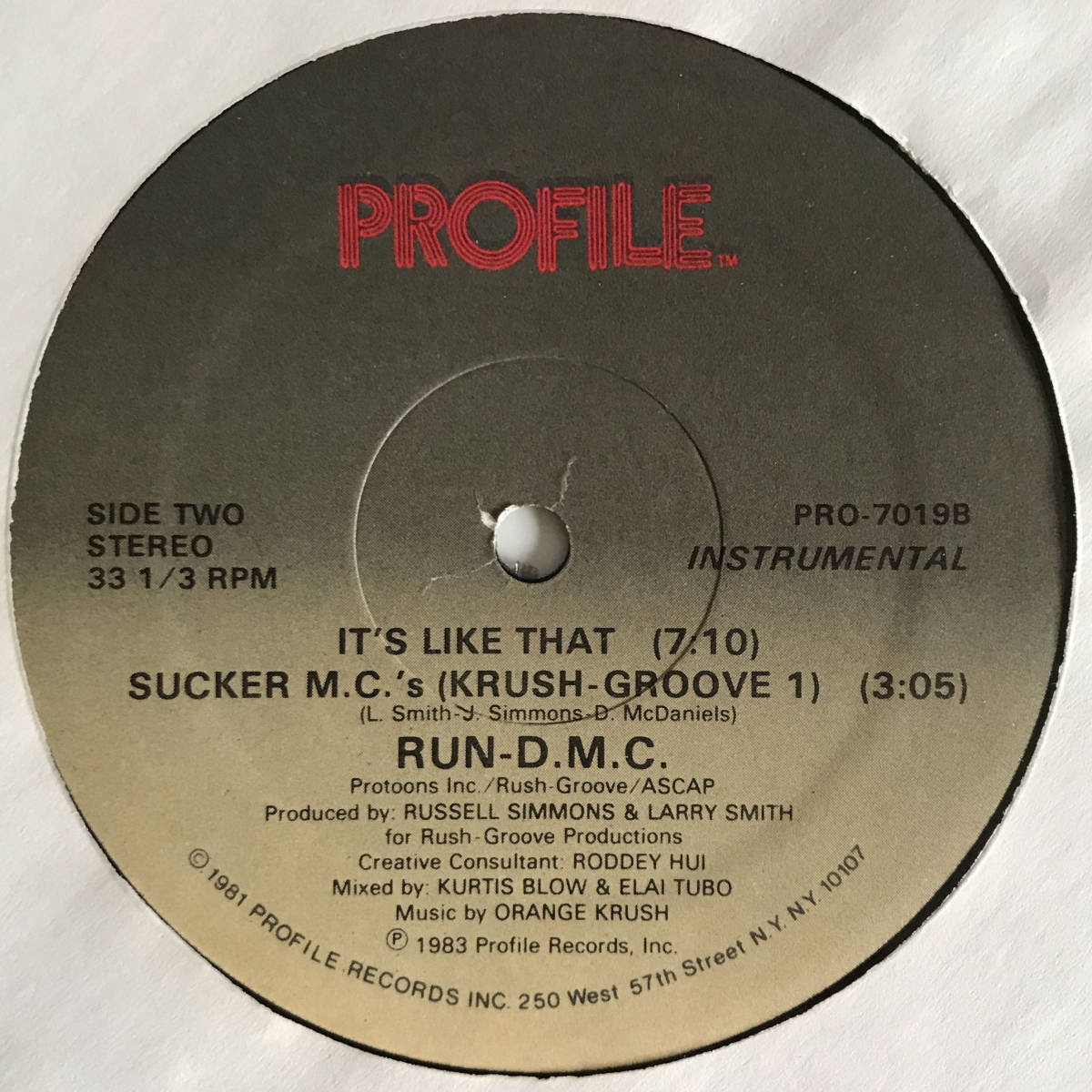 Run-D.M.C. - It's Like That / Sucker M.C.'s (Krush Groove 1)_画像2