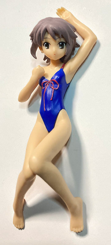 HGIF Suzumiya Haruhi no Yuutsu 7 length . have . swimsuit ( blue ) trailing figure miniature gashapon ga tea 