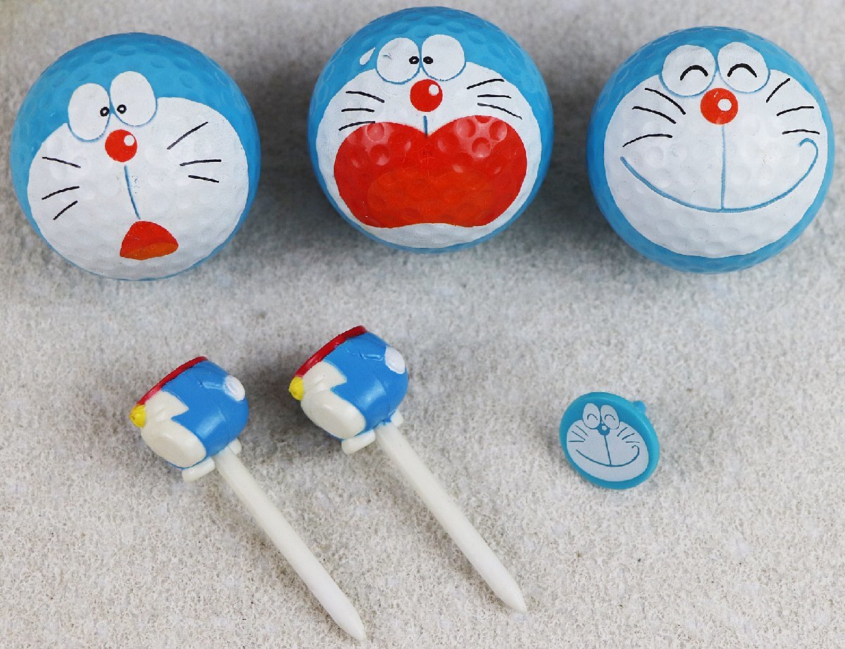 S◇ジャンク品◇ドラえもん ゴルフボール3個 ピン2/マーカー1 S◇ジャンク品◇ドラえもん ゴルフボール3個 ピン2/マーカー1