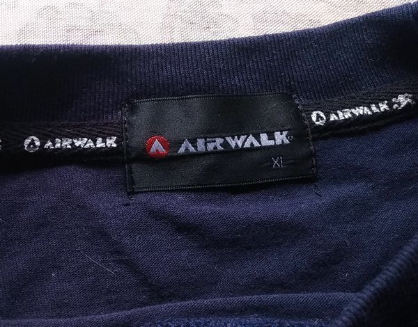 AIRWALK 半袖Ｔシャツ ＸＬサイズ 濃紺系 ロゴ柄 ＬＬ air walk エアウォーク used_画像4