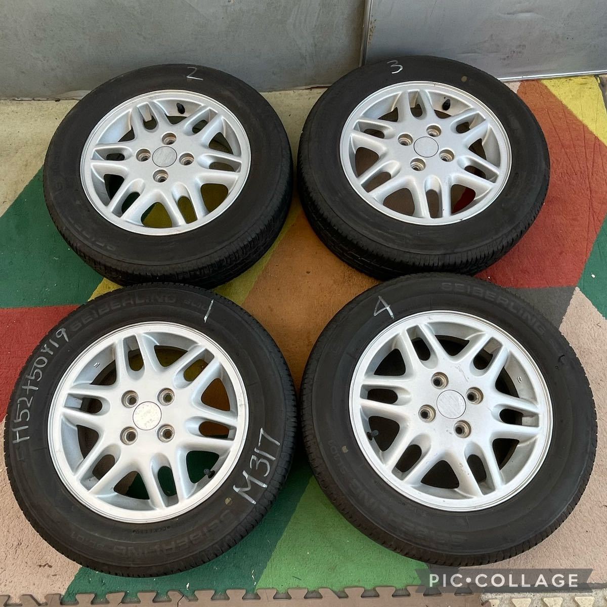 ブランド 新品 14インチsuzuki純正ホイールseiberllngタイヤ 4本セット