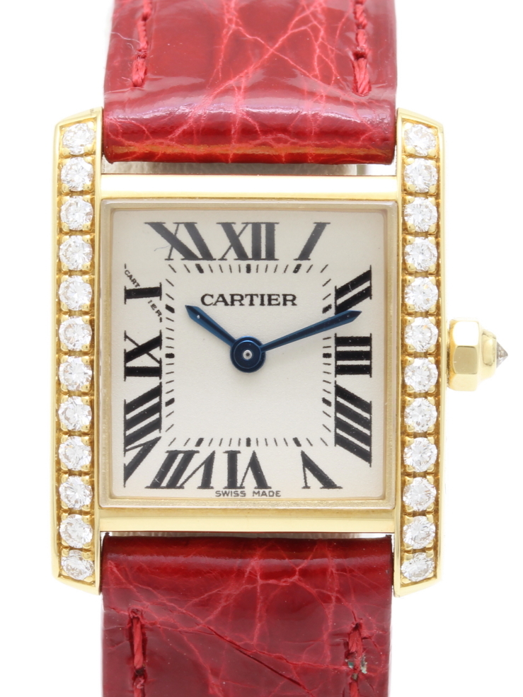 カルティエ タンクフランセーズＳＭ　Ｋ１８YGダイヤ レディス 腕時計
