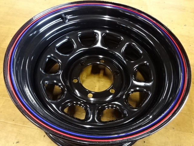 ★業者様 送料無料◆新品 4本価格◆NO,SH187◆SHONE SST DAYTONA◆デイトナブラック 赤青◆16×8J◆6H 139.7mm ET-25 ランクル80_画像2