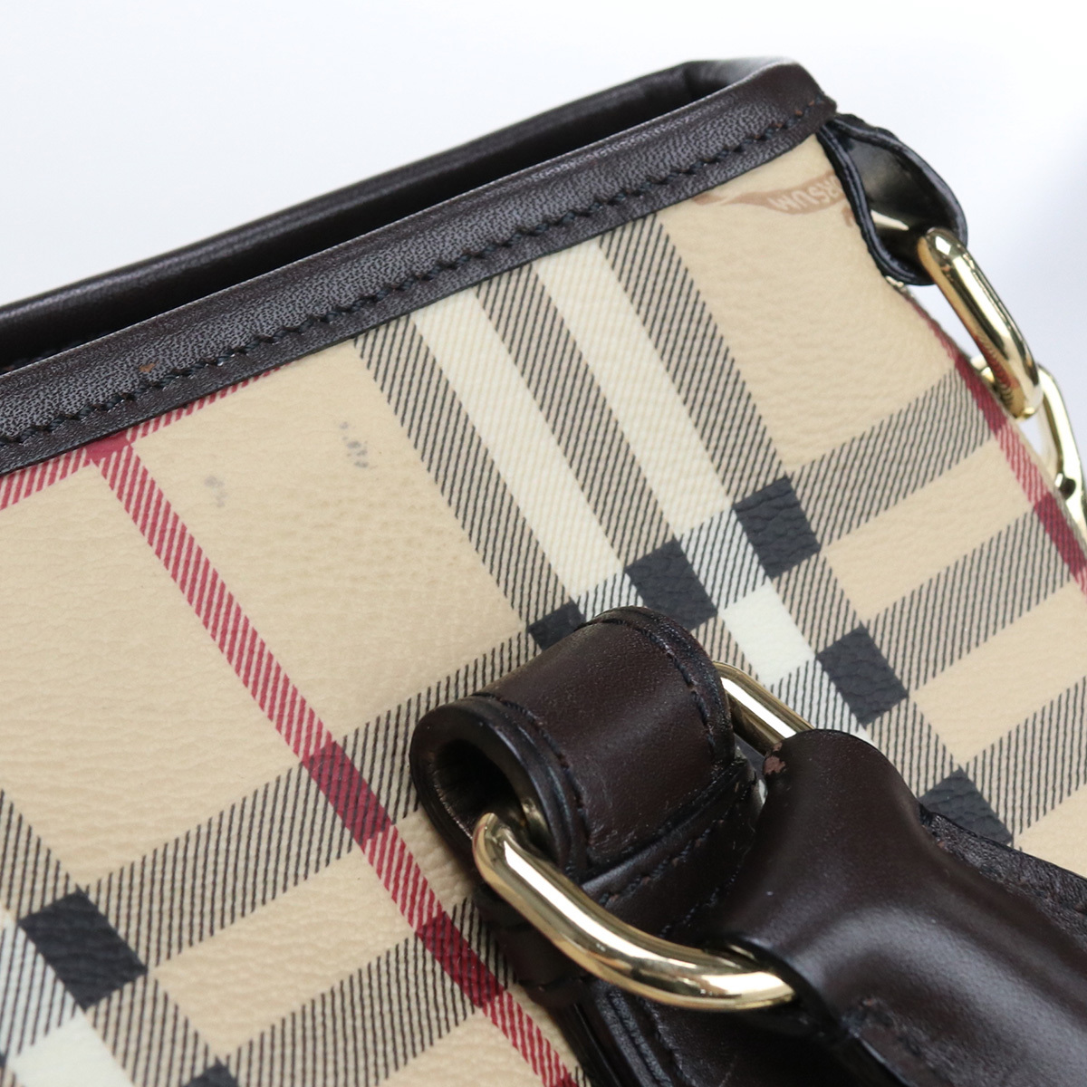 中古良品バーバリーBURBERRYハンドバッグ 2WAYバッグ PVC 3460067 ...