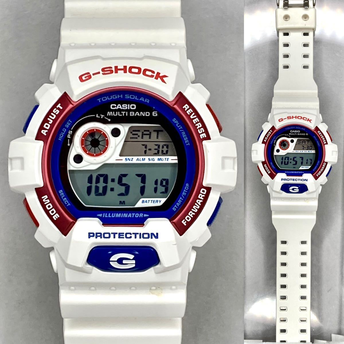 未使用同様 極美品 G-SHOCK GW-8900TR-7JF White Tricolor Series