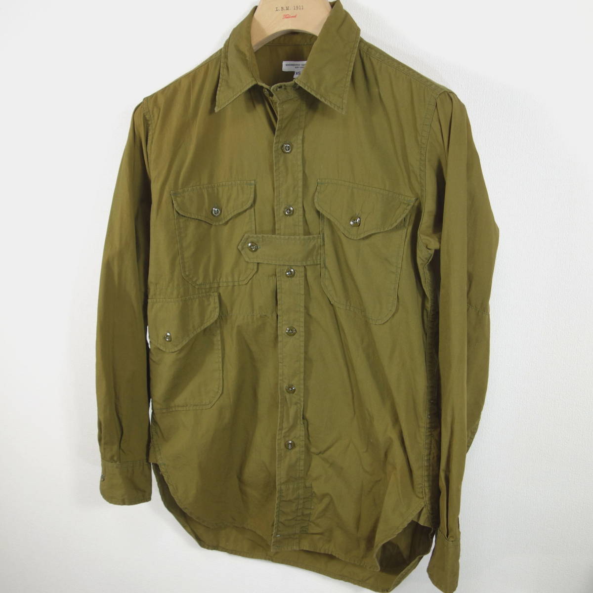 【良品】エンジニアードガーメンツ サファリシャツ JS別注 Engineered Garments (JS Safari Shirt) サイズXS オリーブ
