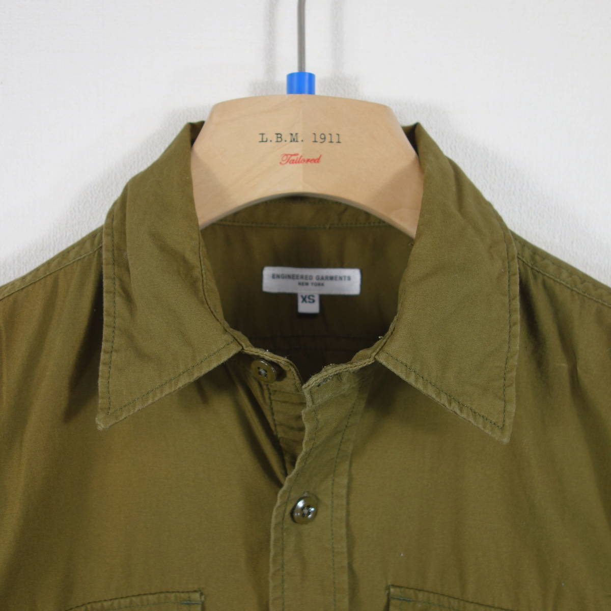 【良品】エンジニアードガーメンツ サファリシャツ JS別注 Engineered Garments (JS Safari Shirt) サイズXS オリーブ