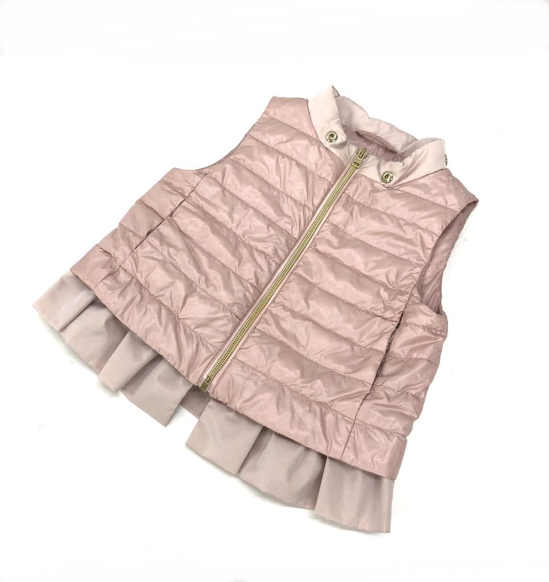 HERNO hell no Kids down vest FC2006 P10079G pink 4A 105cm frill Italy made 