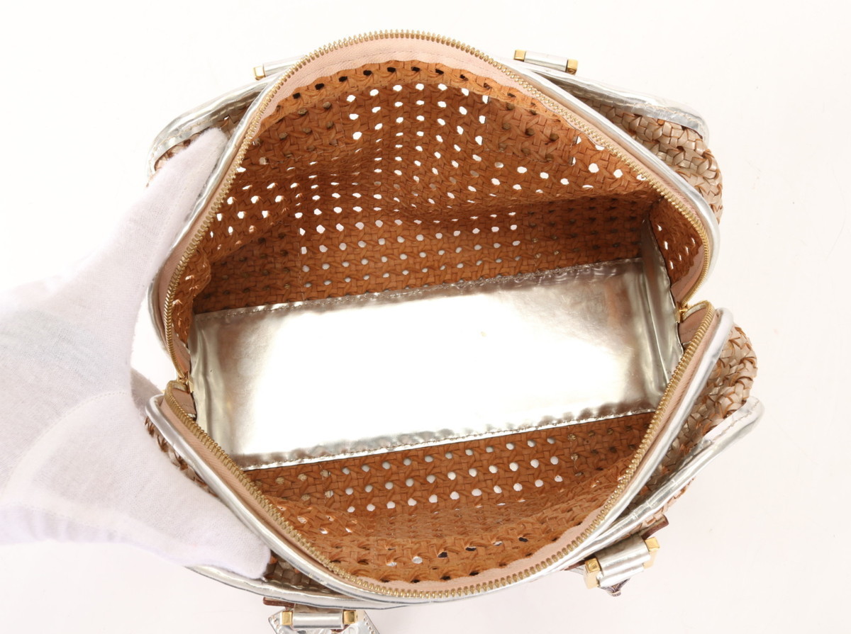 日本メーカー新品 LOEWEロエベ アマソナ28 a編み込みメッシュカゴ ilam.org
