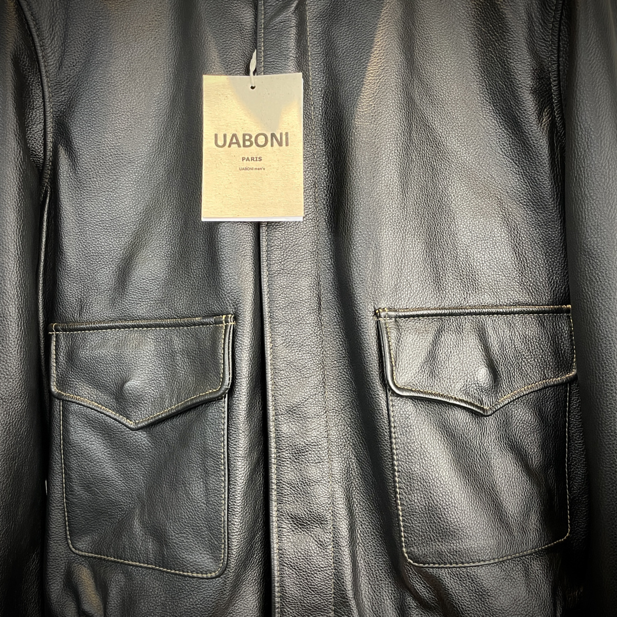 最上級EU製&定価14万◇UABONI*ユアボニ*レザージャケット*フランス
