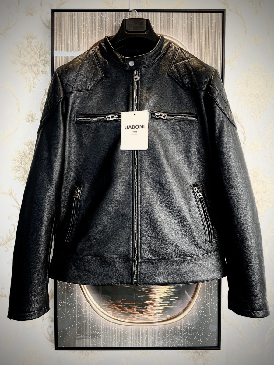 最高級EU製&定価19万◇UABONI*ユアボニ*レザージャケット*フランス