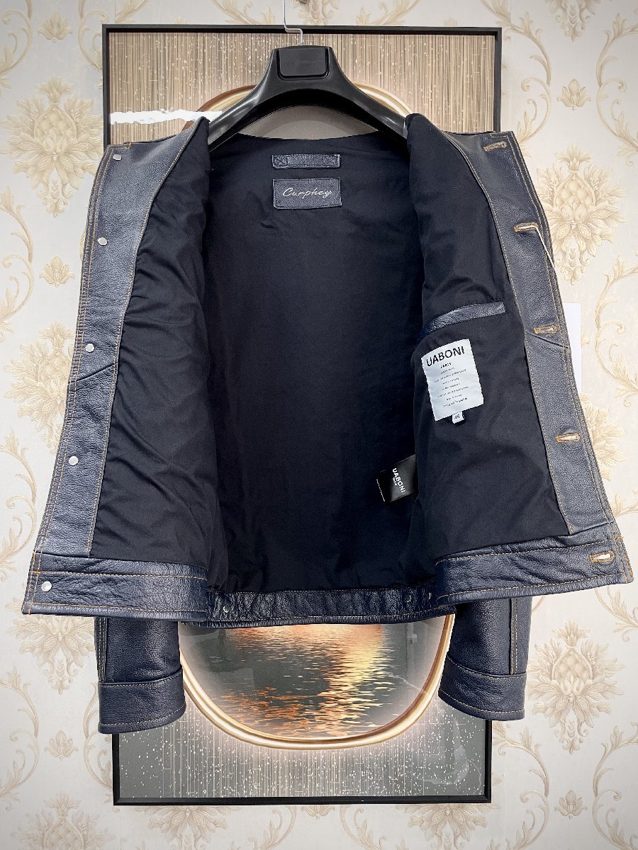 最上級EU製&定価19万◇UABONI*Paris*ユアボニ*レザージャケット