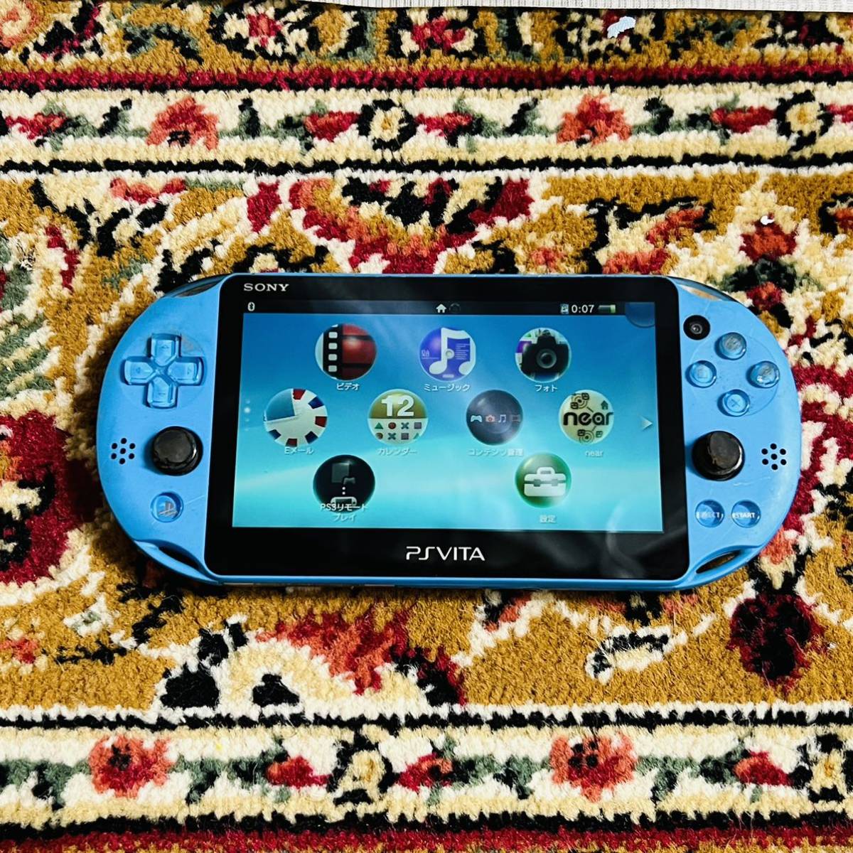 PS Vita プレイステーションヴィータ PCH-2000 動作確認SONY 青い