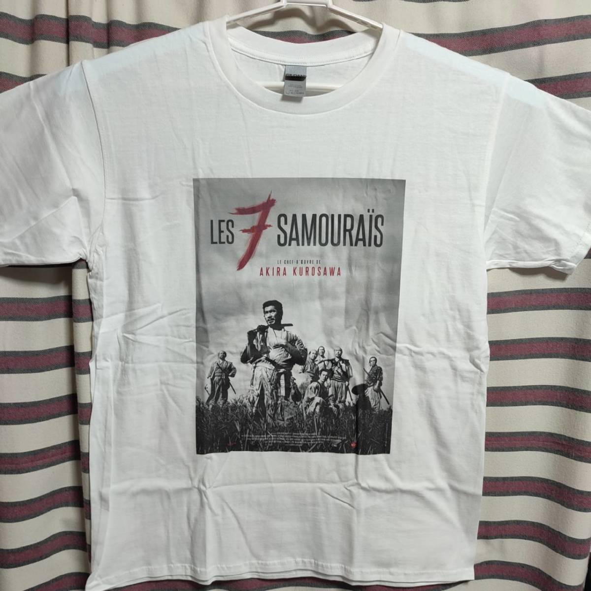 映画『七人の侍 / SEVEN SAMURAI』海外版Tシャツb 【XLサイズ】送料無料/新品 ◆ 黒澤明 三船敏郎
