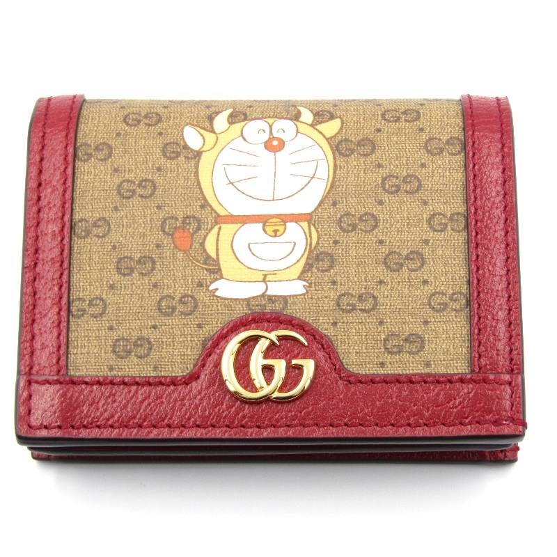 美品 GUCCI × DORAEMON グッチ ドラえもん ミニ財布 654541 カード