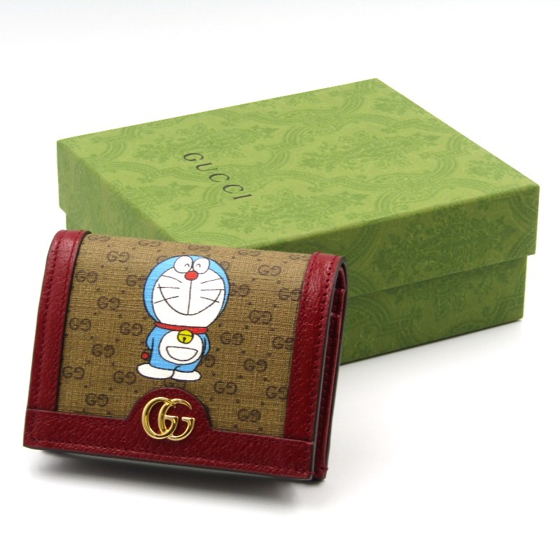 美品 GUCCI × DORAEMON グッチ ドラえもん ミニ財布 647788 カード