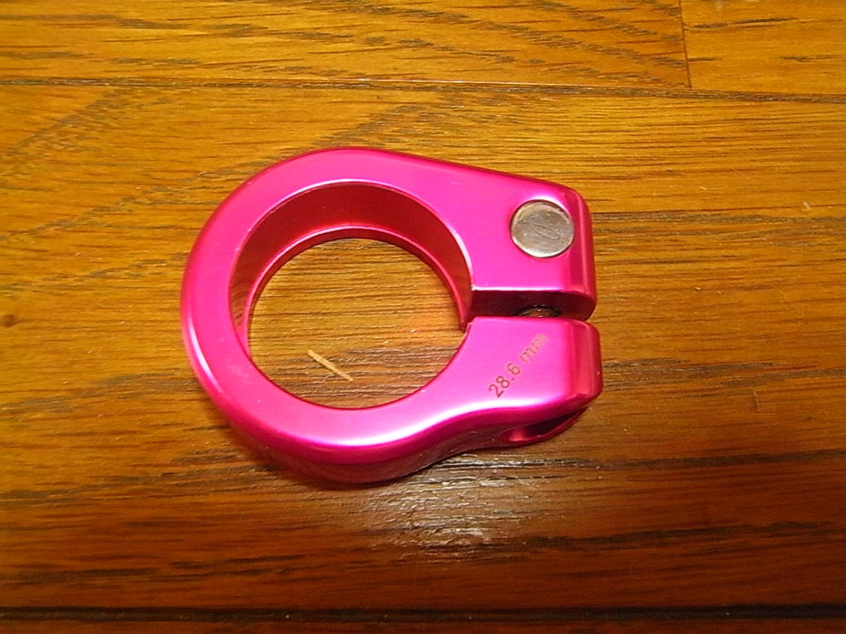 USA made Phil Wood Phil wood sheet clamp clamp diameter 28.6mm pink BLUE LUG BMX MTB load fa knee 