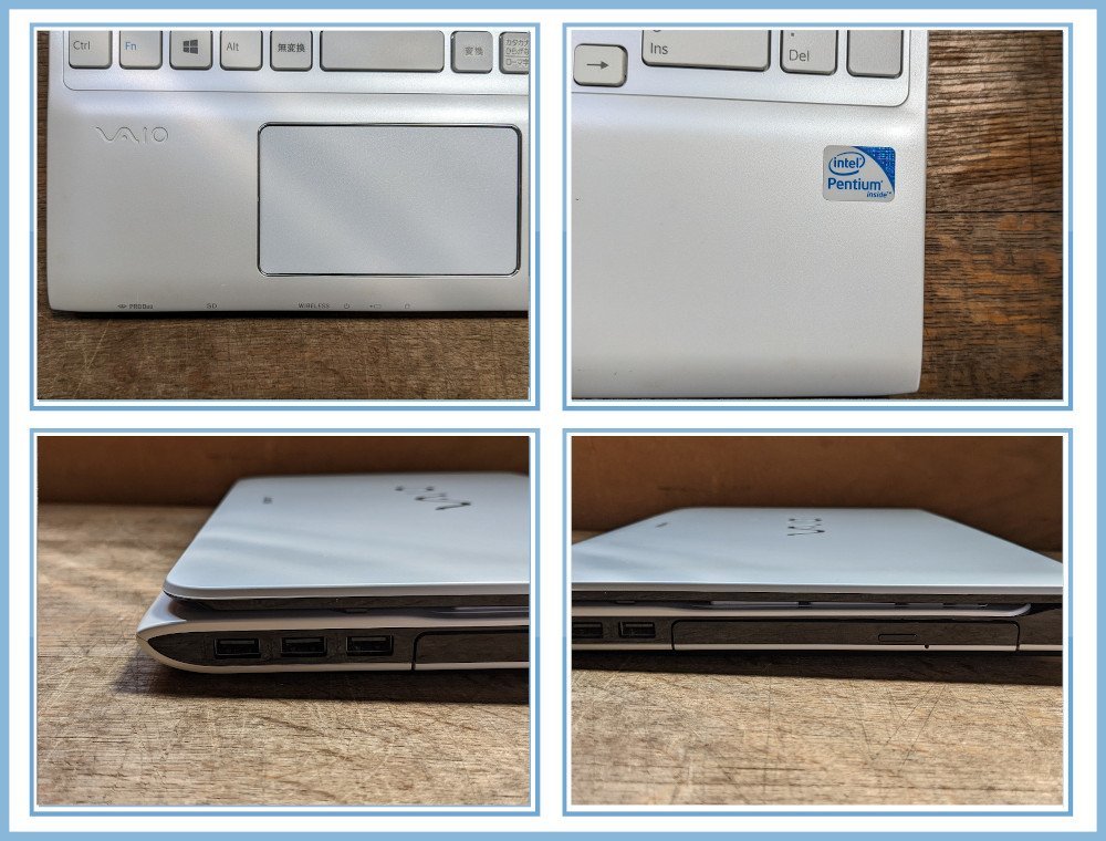 SONY ノートPC VAIO Eシリーズ（SVE151J13N / OS:Win8 CPU:Intel Pentium 2.40GHz）ジャンク品 動作品ですが、処理速度遅い 2013年発売品_画像9