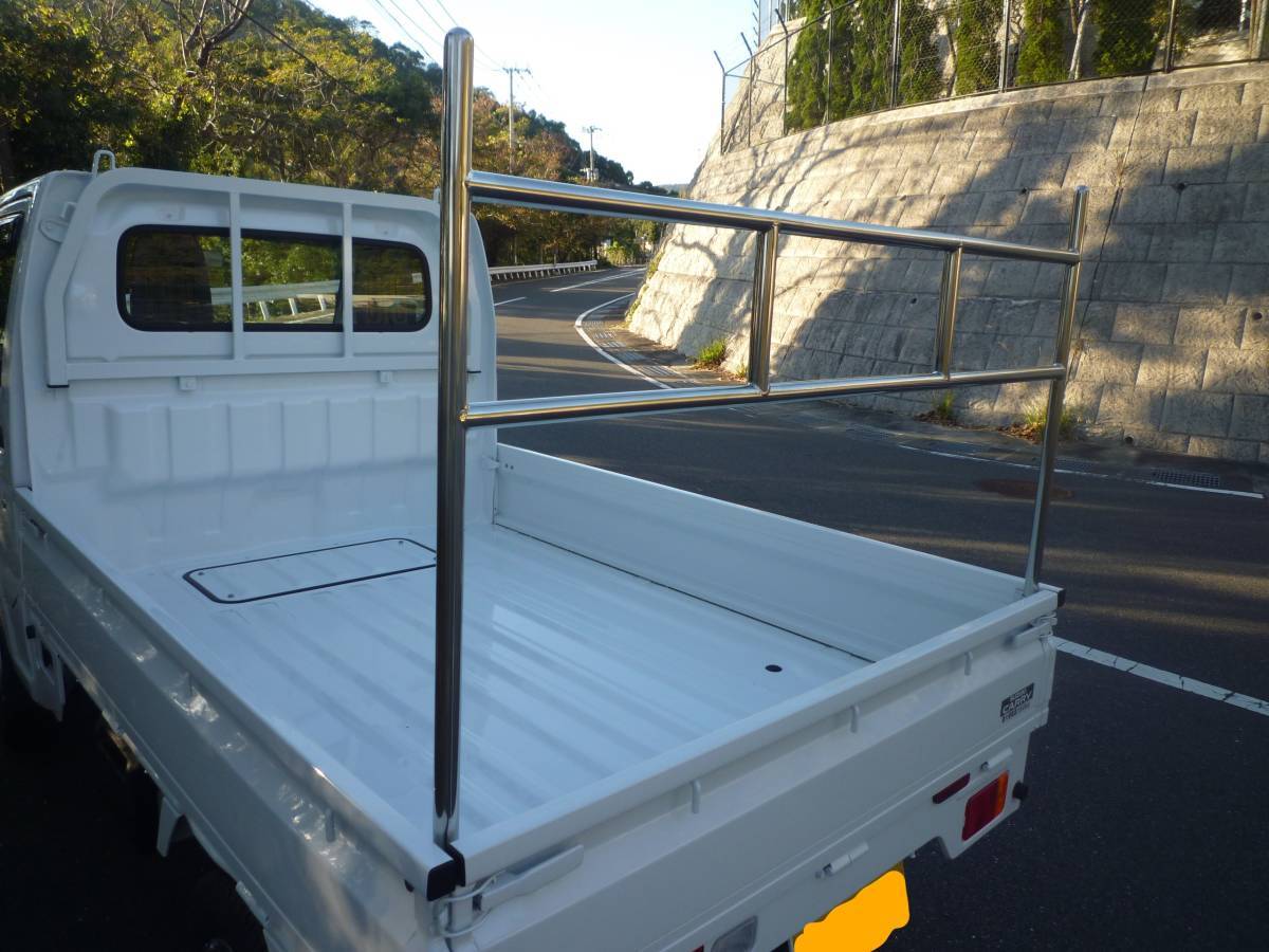 返品交換不可 全メーカー対応 軽トラ用 オールステンレス リアポスト